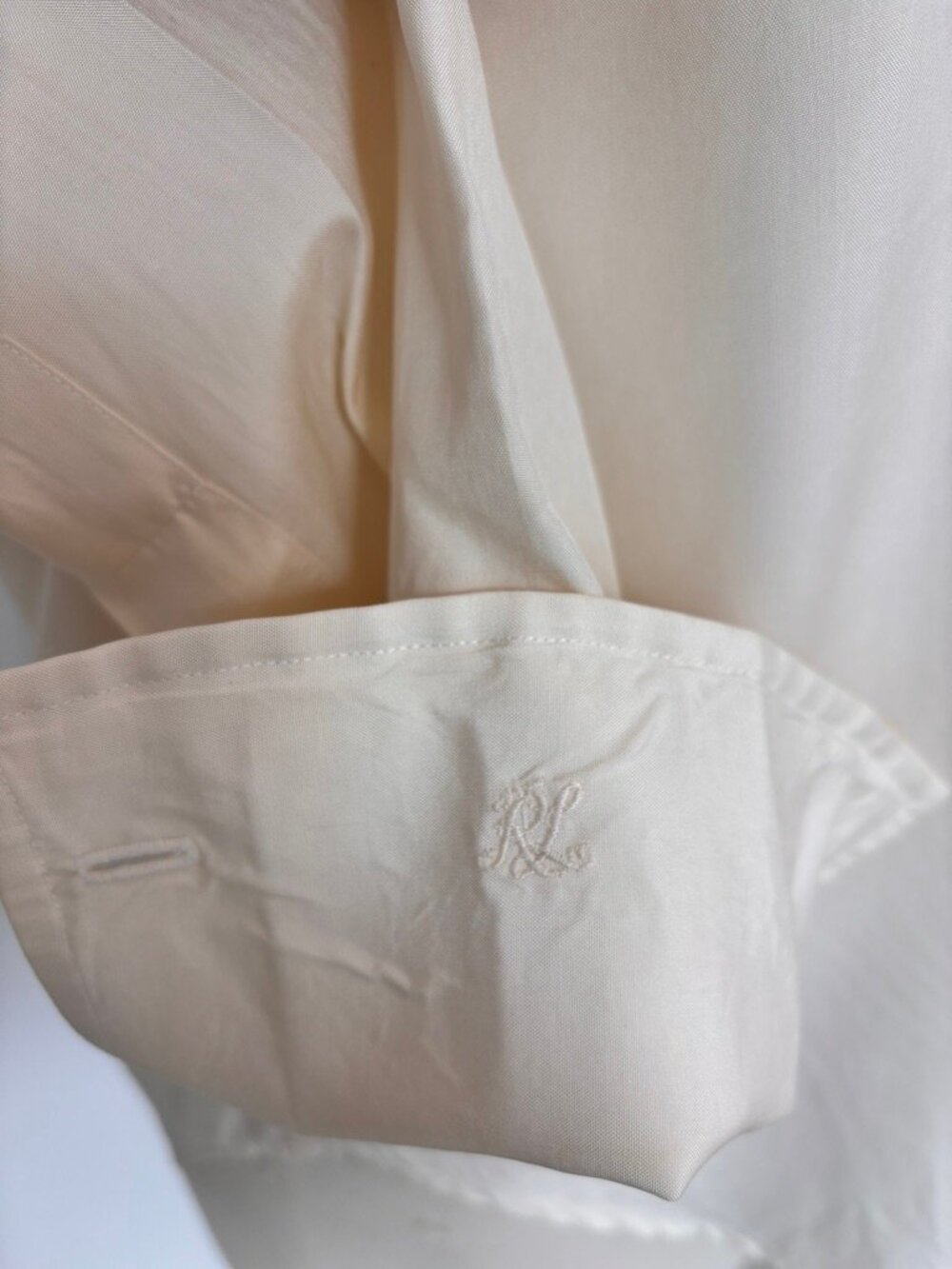 Ralph Lauren silk cuff link sleeve classic blouse - Picture 4 of 11